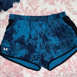 Under Armour Women's Teal and Black Athletic Shorts